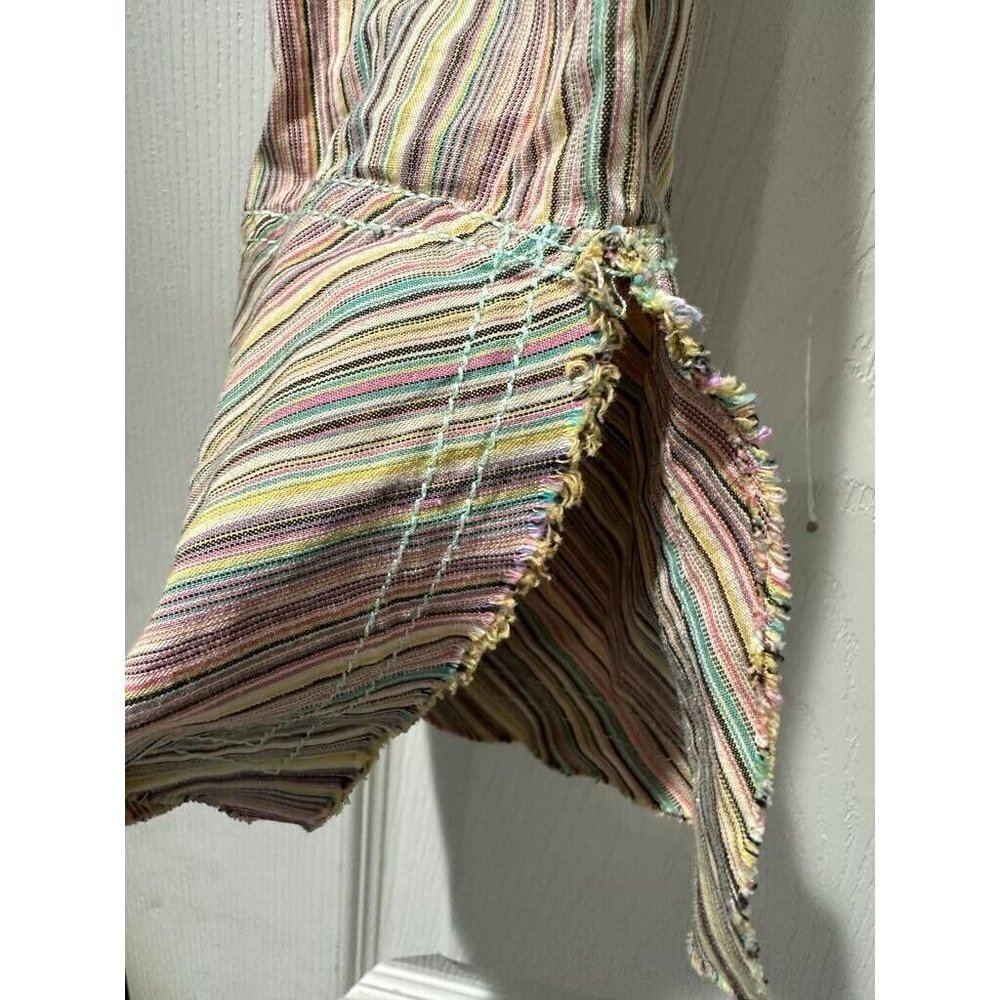 Johnny Was 3J Workshop Biya Embroidered Striped Long Bell Sleeve Top Size XS - Picture 11 of 11